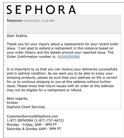 sephora missing items.